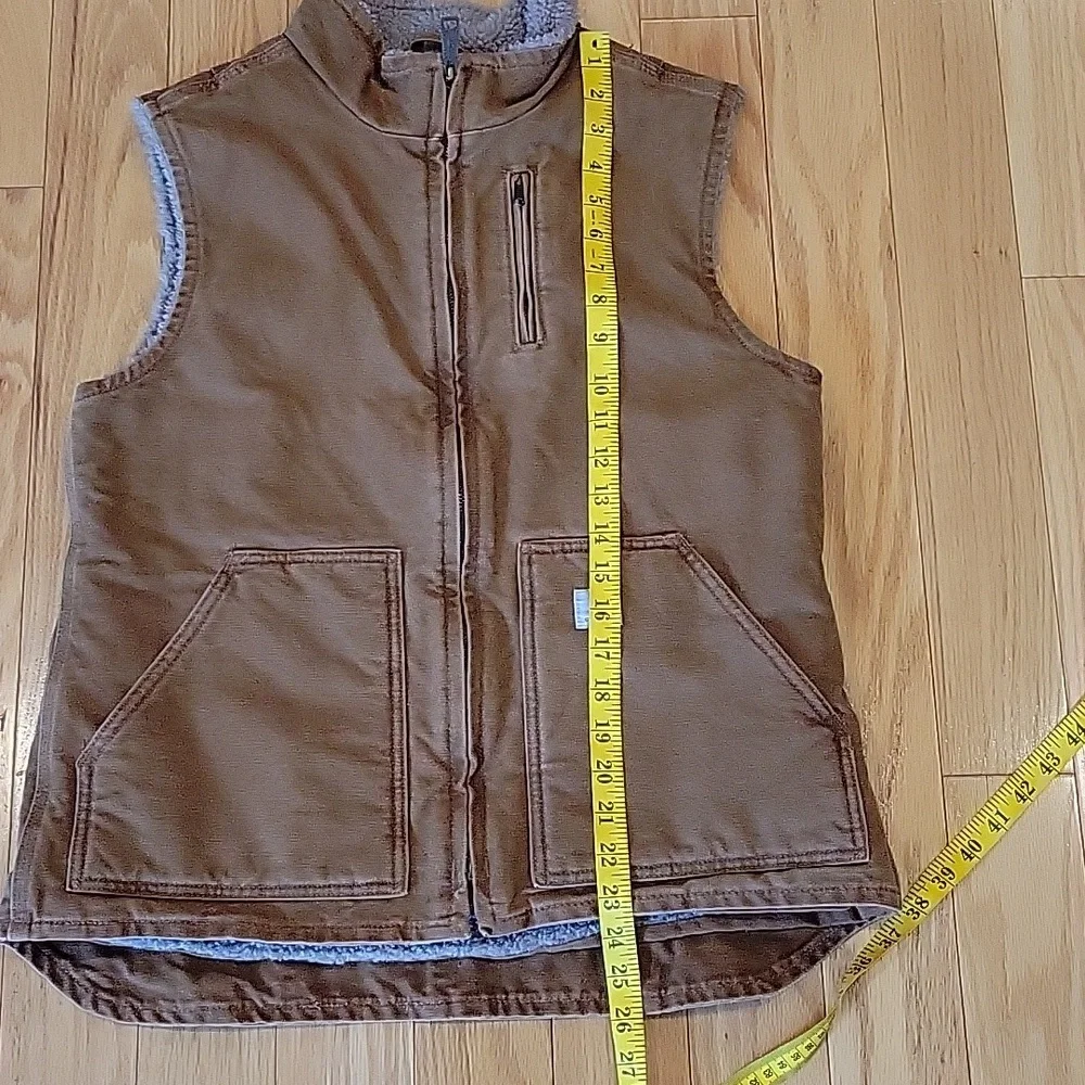 Carhartt  Women's Brown Sherpa-Lined Washed Duck Vest - Picture 16 of 16